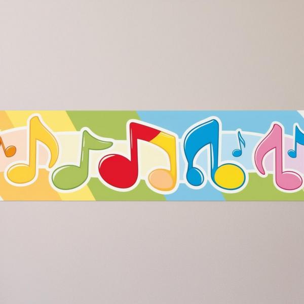 FAIXA DE PAREDE DECORATIVA INFANTIL/ musical