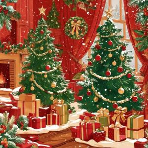 papel de parede para Natal Adesivo Vinil  Colorido   4x0 - Impressão 1440dpi Qualidade Fotográfica
